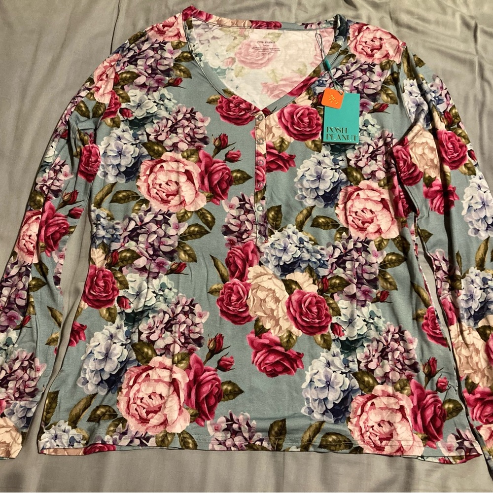 Posh Peanut Women’s Large Pajama Top NEW